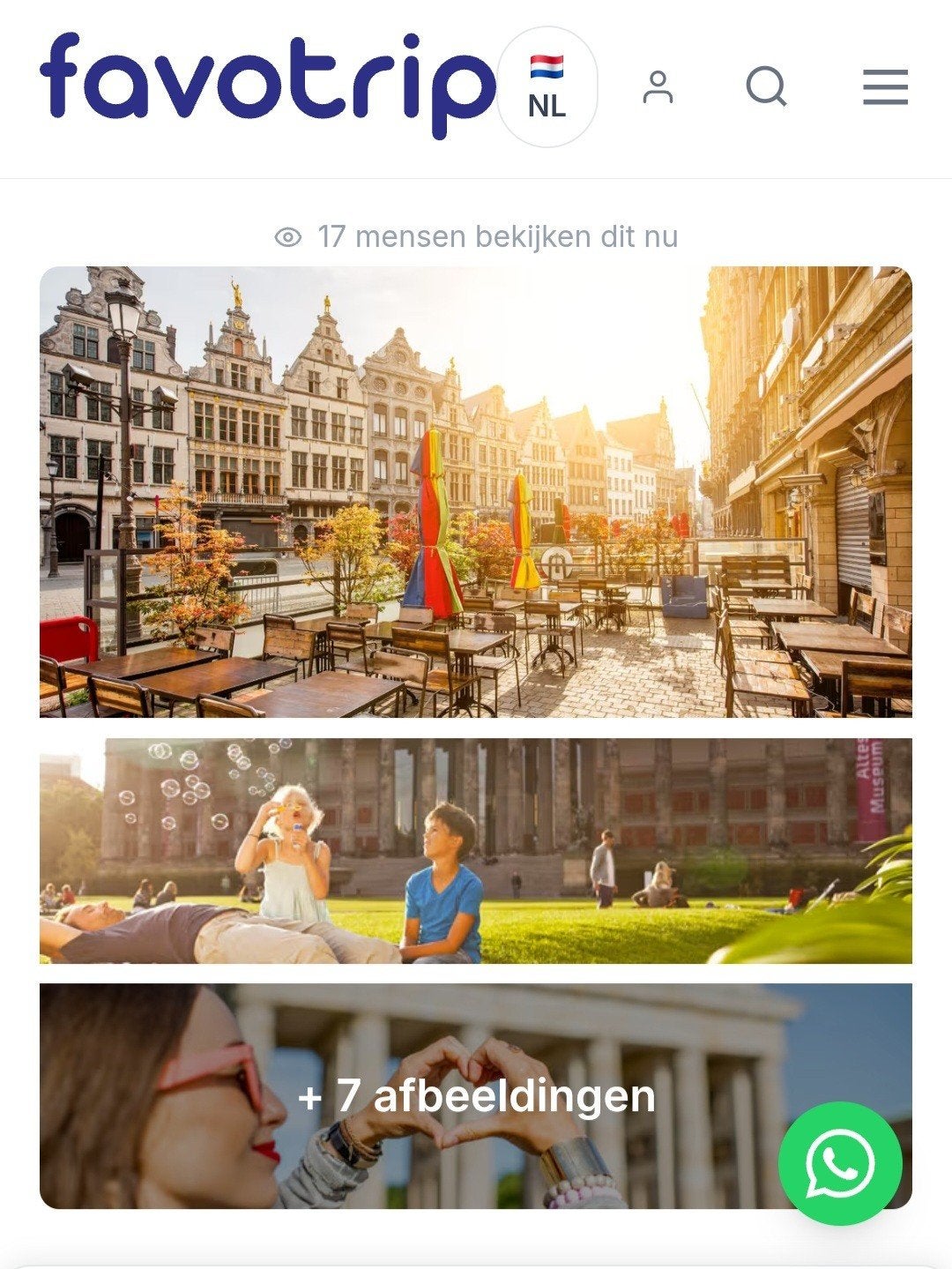 Favotrip Stedentrip Voucher (2 pers) - waarde €80, Tickets en Kaartjes, Twee personen