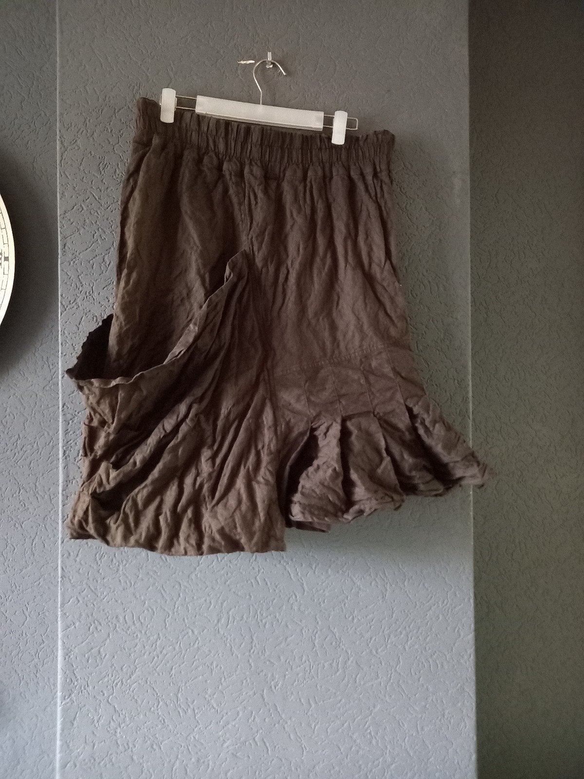 Hebbeding Wijde Gevoerde Rok Maat 42-44 Bruin, Kleding | Dames, Bruin, Verzenden, Zo goed als nieuw, Onder de knie