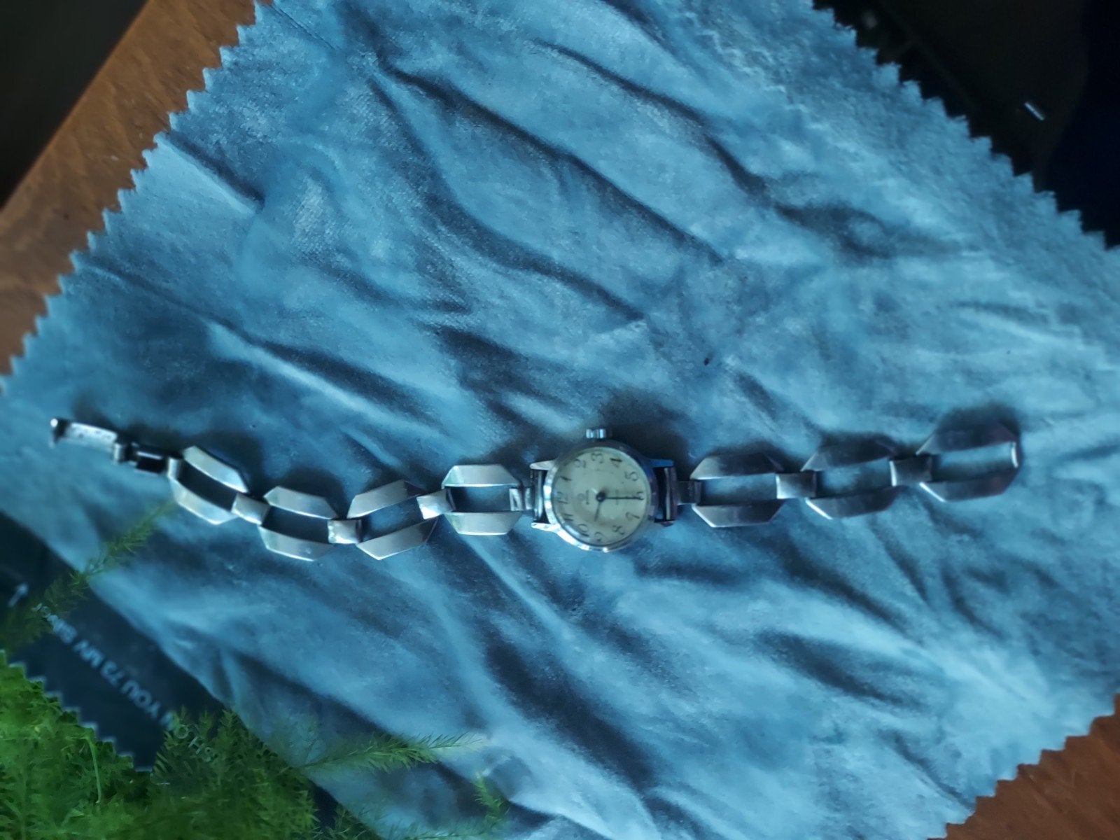 Vintage Polshorloge met Unieke Schakelband, Ophalen of Verzenden