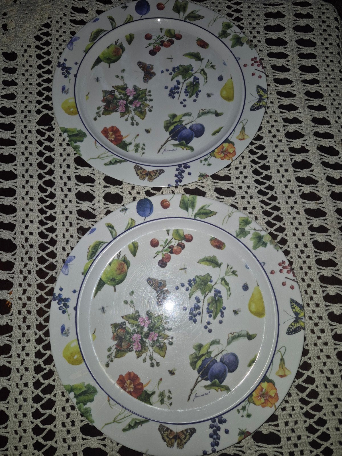 Janneke Brinkman Melamine Dinerborden - Set van 2, Kunststof, Mepal, Landelijk/Boerenbont, Ophalen of Verzenden