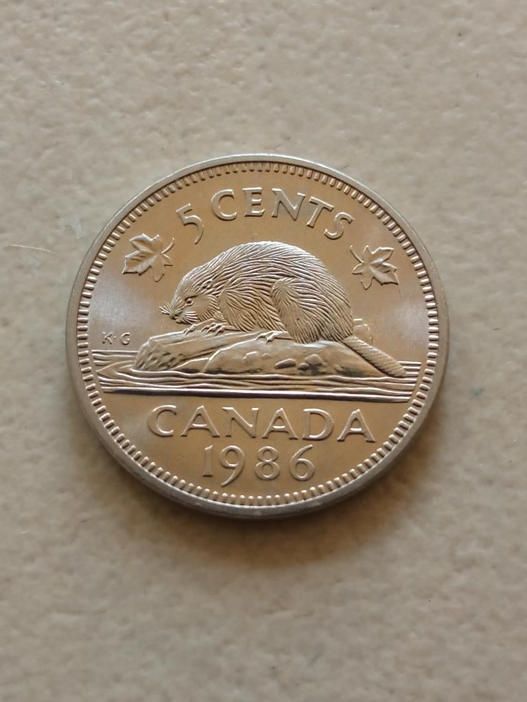 Canada 5 cent 1986., Ophalen of Verzenden, Noord-Amerika, Losse munt