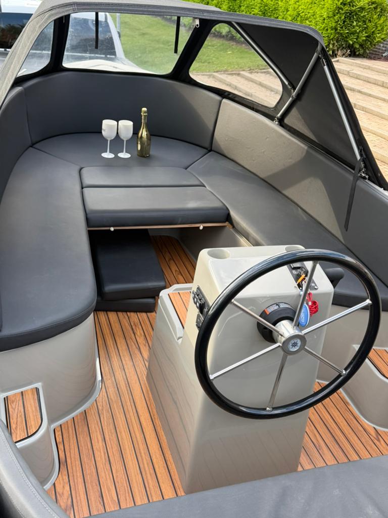 Meersloep 600 honda 20pk bwj 023 nardo grey luxe opties, Ophalen, Meersloep, Antifouling