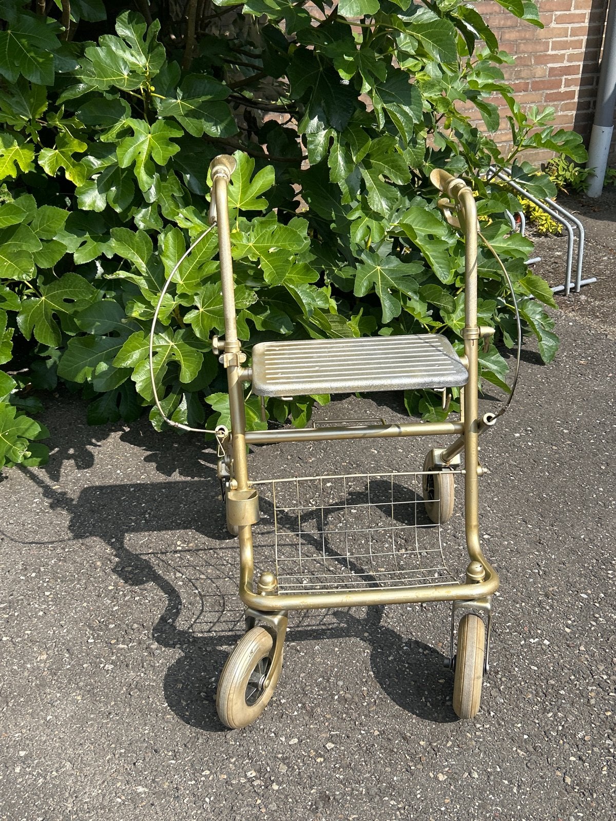 Rollator goud gespoten, leuk voor een verjaardag feestje, Ophalen, Gebruikt