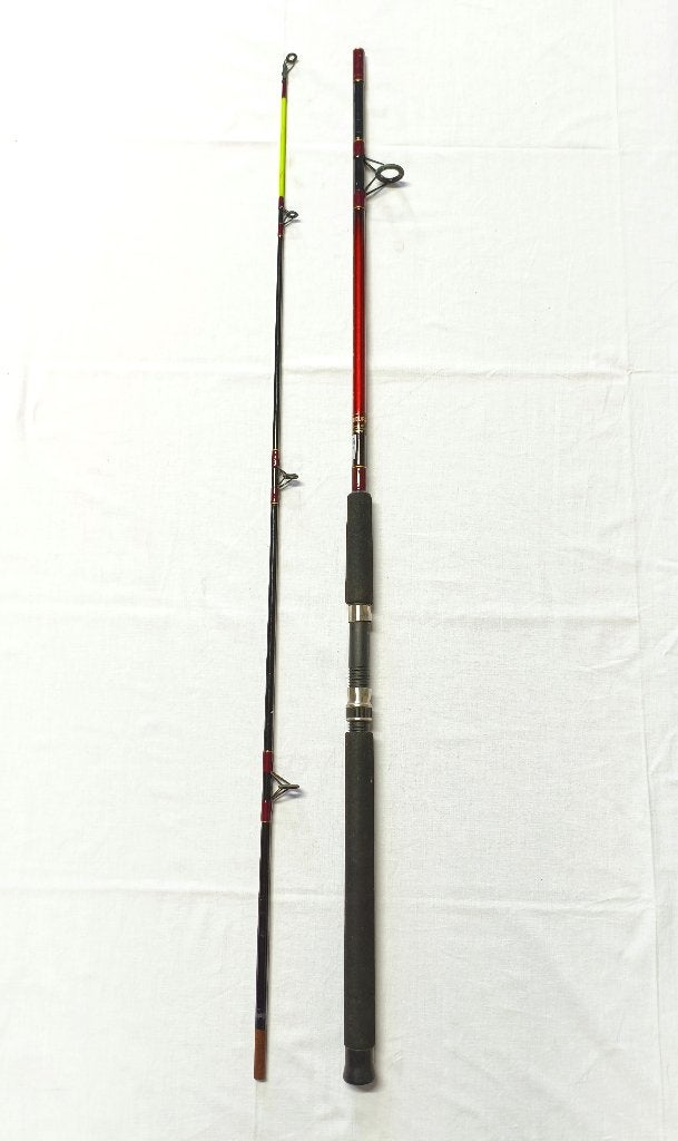 Vintage hengel shakespeare north sea boat rod 2,10 meter, Ophalen, Gebruikt, Vaste hengel
