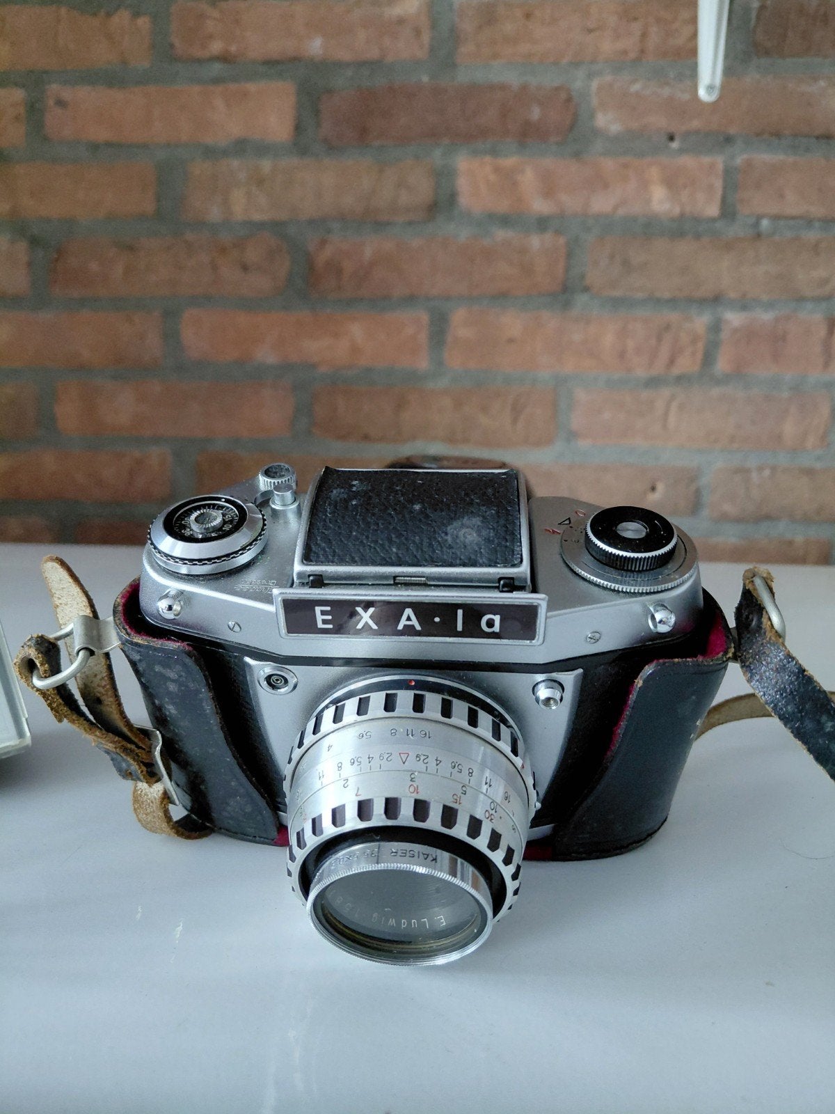 Vintage Exa 1a Spiegelreflexcamera met accessoires, Ophalen, Gebruikt, Spiegelreflex, Overige Merken