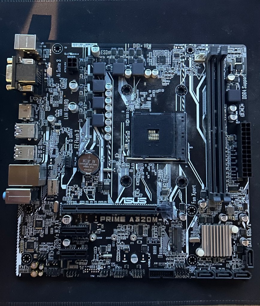 Asus Prime A320M-K Moederbord (Socket AM4 / DDR4), Gebruikt, DDR4, Ophalen of Verzenden, Micro-ATX