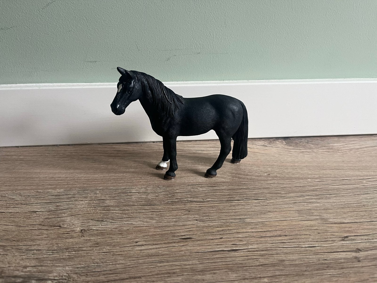 Schleich Hengst - Zwart Paard Speelgoed, Ophalen of Verzenden, Zo goed als nieuw