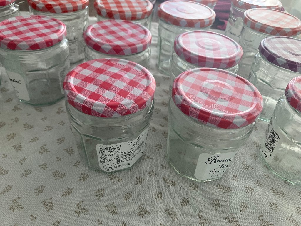 Bonne Maman, Ophalen, Met deksel, Pot, Bus of Blik, Glas