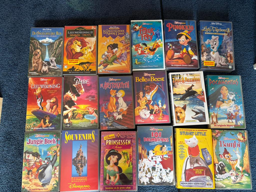 18 Disney videobanden, Cd's en Dvd's, VHS | Kinderen en Jeugd, Alle leeftijden, Ophalen of Verzenden, Gebruikt