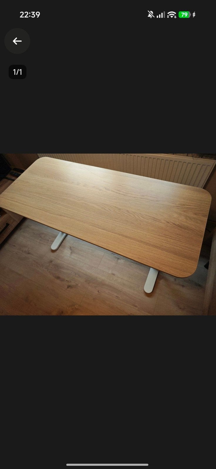 Ikea bureau 140x60, Huis en Inrichting, Ophalen, In hoogte verstelbaar, Zo goed als nieuw