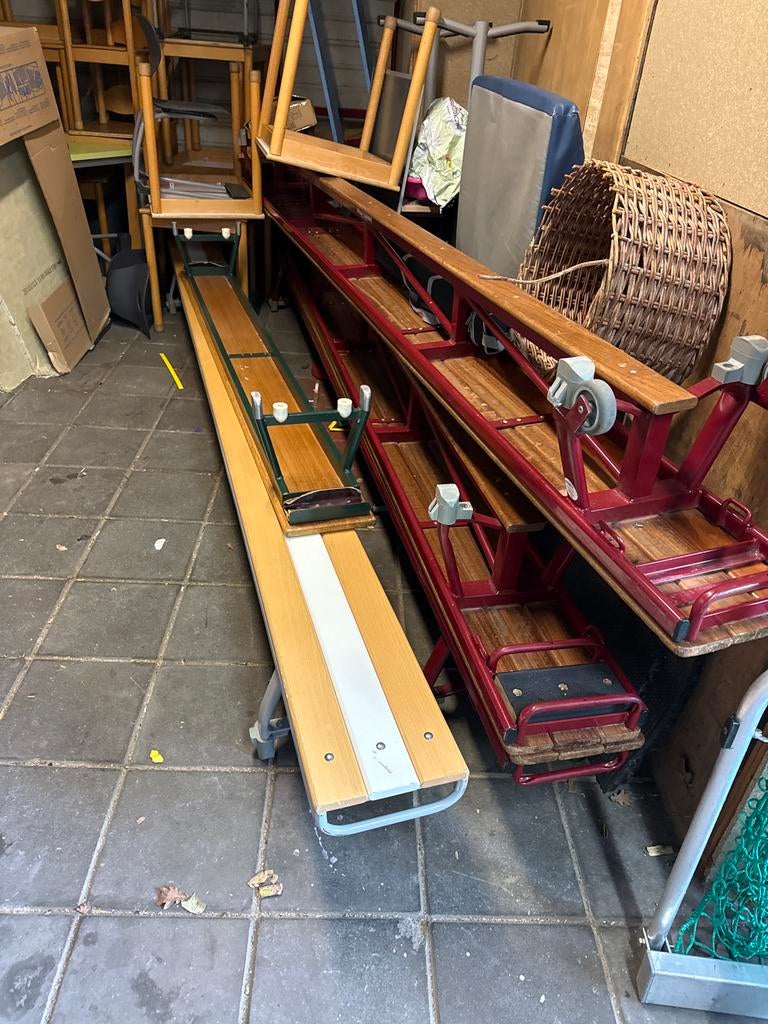 Vintage Gymbank - Perfect voor sport of decoratie, Huis en Inrichting, Ophalen, Gebruikt, Bruin, Eén