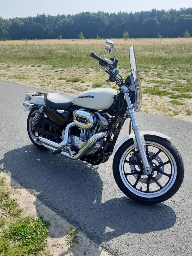 Mooie Harley Davidson Sportster Low - Parelmoer Wit, 2 cilinders, Chopper, Gebruikt, Particulier