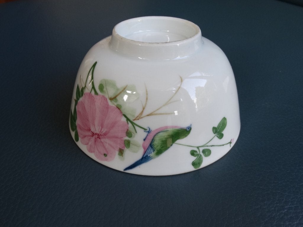 Antieke kom, schaaltje met bloem en vogel op tak, China, Antiek en Kunst, Ophalen of Verzenden