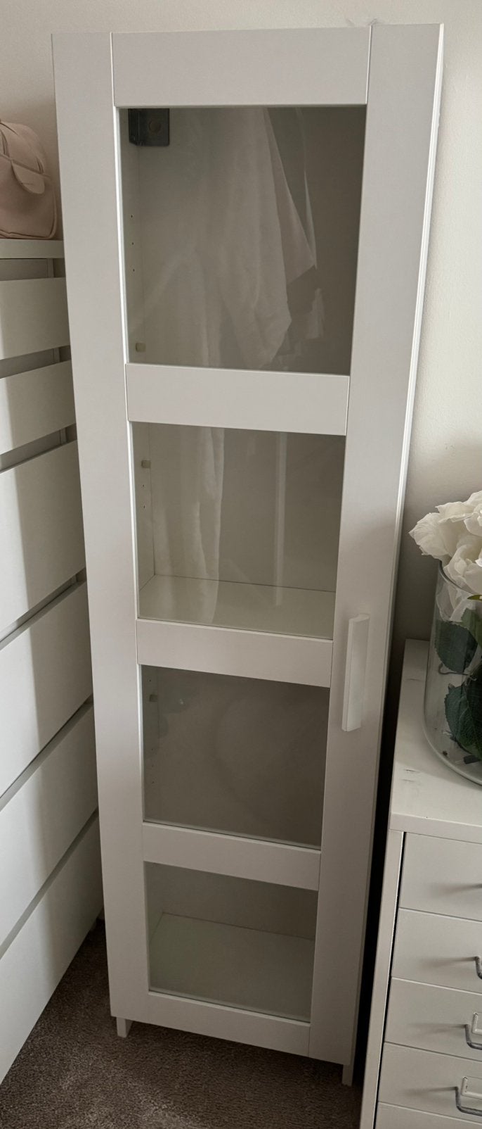 Vitrine kast Brimnes Ikea, Huis en Inrichting, Ophalen, Kunststof, Met deur(en), 50 tot 100 cm