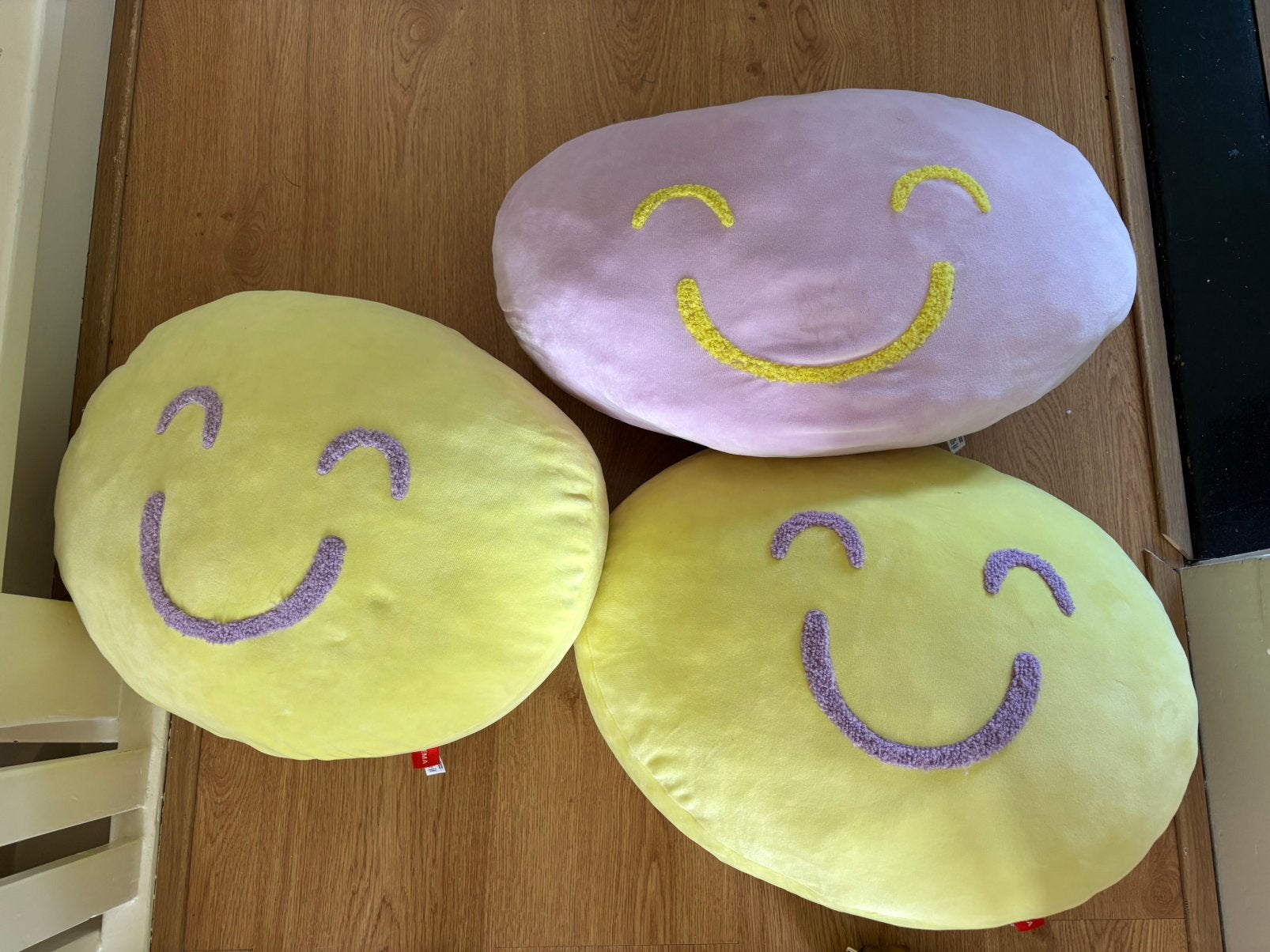 Smiley kussens HEMA, Ophalen, Gebruikt, Wasbaar, Geel