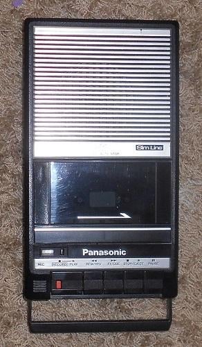 Panasonic draagbare cassetterecorder op batt/220-volt als nw, Ophalen of Verzenden, Enkel, Overige merken, Tape counter