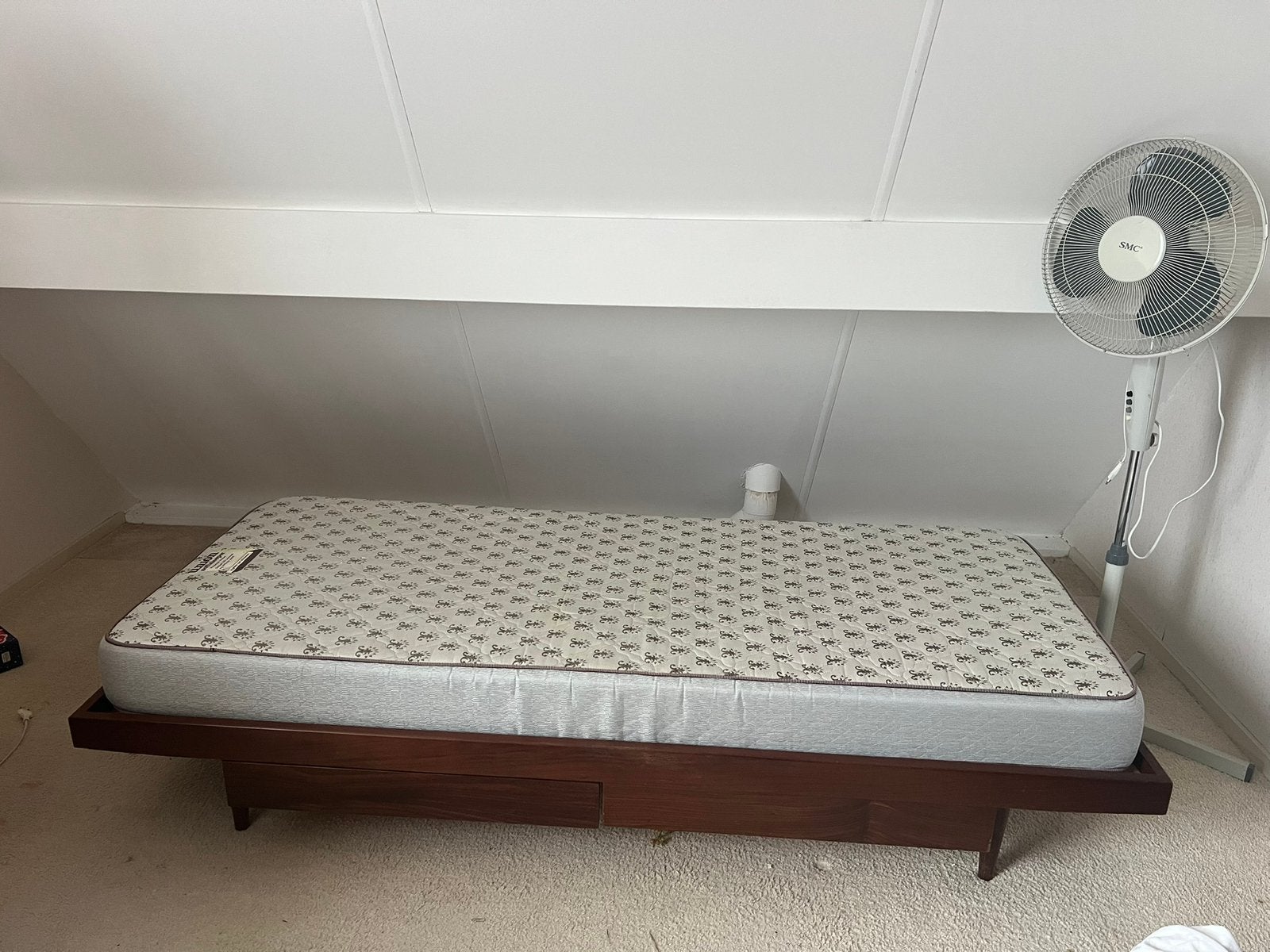 Vintage dagbed jaren 60 teak, Ophalen, Gebruikt, Eenpersoons, Bruin