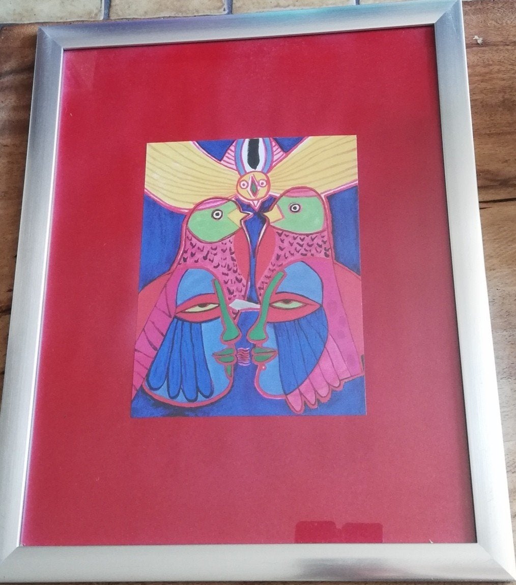 Corneille. Splendeur des tropiques. Print. 45/56 cm., Ophalen, Meerkleurig, Papier/karton, Zo goed als nieuw