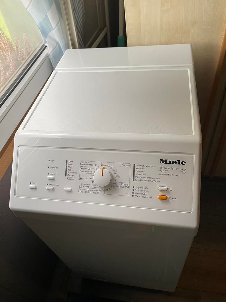 WASMACHINE MIELE W667 bovenlader, Ophalen, Gebruikt, Bovenlader, 85 tot 90 cm