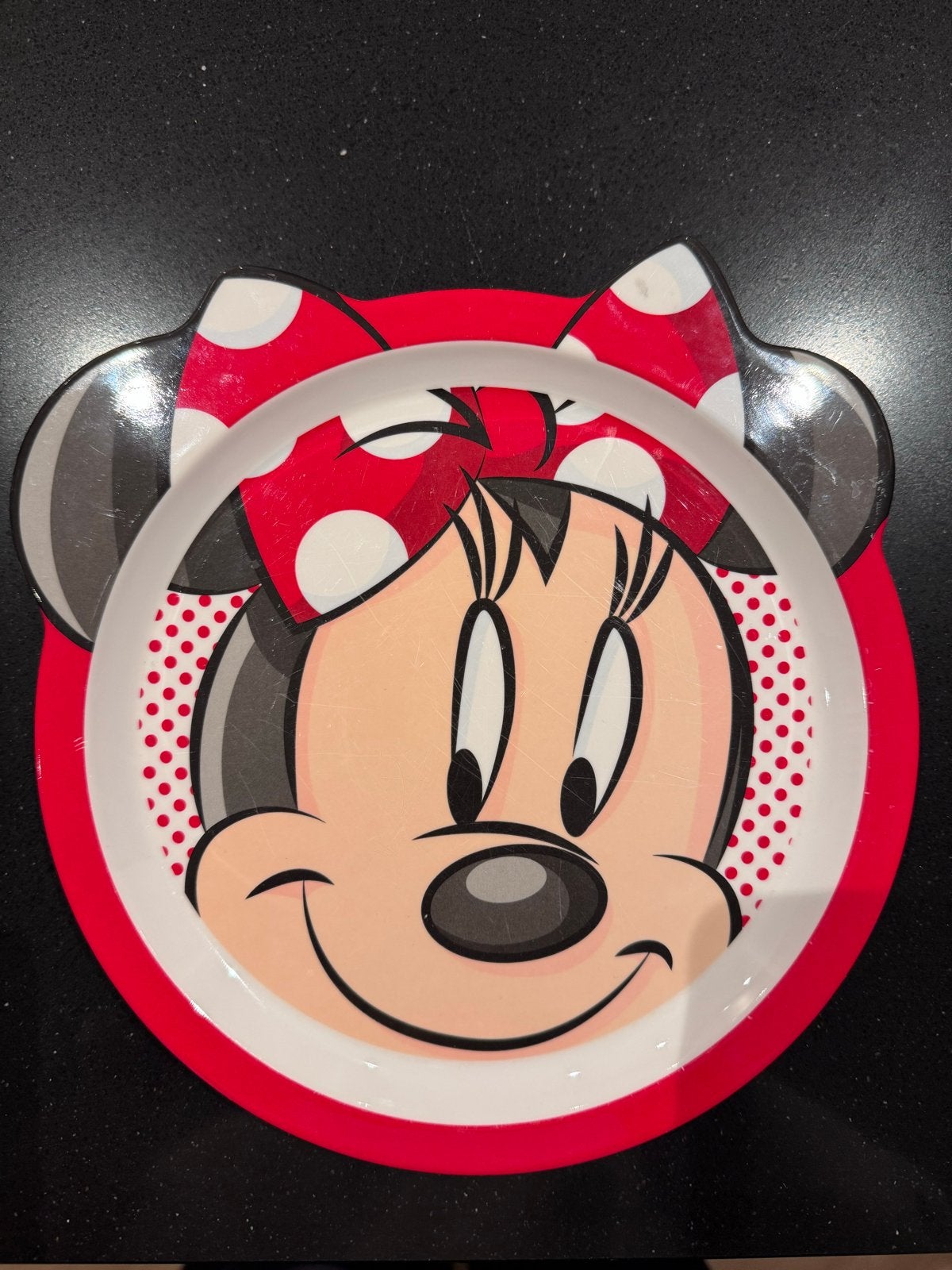 Minnie Mouse bord en kom - Disneyland Parijs, Ophalen, Mickey Mouse, Zo goed als nieuw, Servies