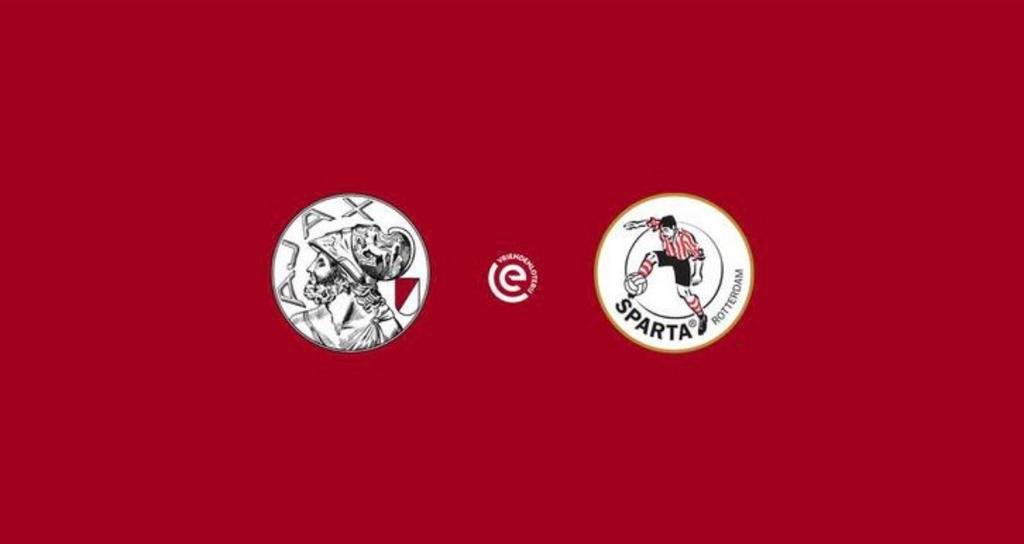 Ajax - Sparta 2 kaarten naast elkaar, Losse kaart, Twee personen, Maart