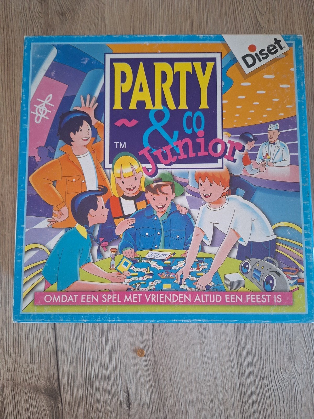 Party & Co Junior - Gezellig bordspel voor het hele gezin, Drie of vier spelers, Ophalen, Gebruikt, Diset
