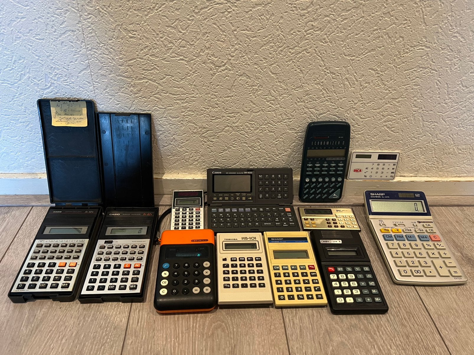 Collectie retro rekenmachines, Ophalen of Verzenden, Gebruikt