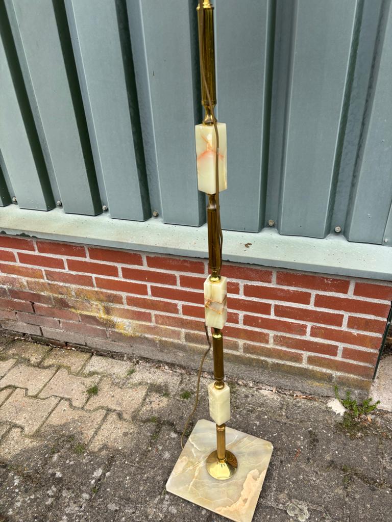 Vintage schemerlamp met marmer en messing, Ophalen