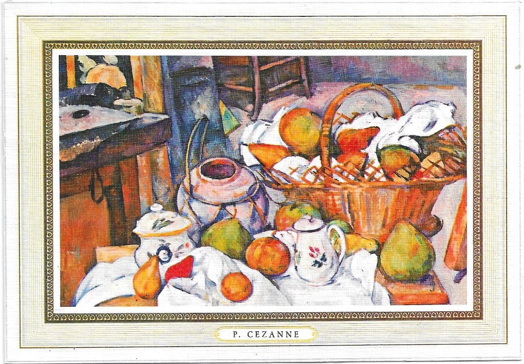 Paul Cézanne - Stilleven met Fruit, kunstdruk, Verzamelen, Ansichtkaarten | Themakaarten, Verzenden, 1960 tot 1980, Ongelopen