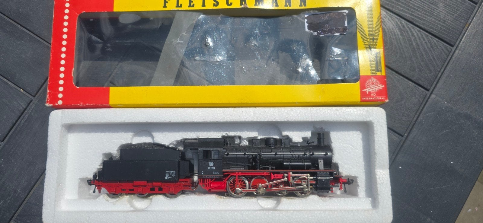 fleischmann/trix express H0 4145 br55 stoomlok, Gebruikt, Trix, Ophalen of Verzenden, Gelijkstroom