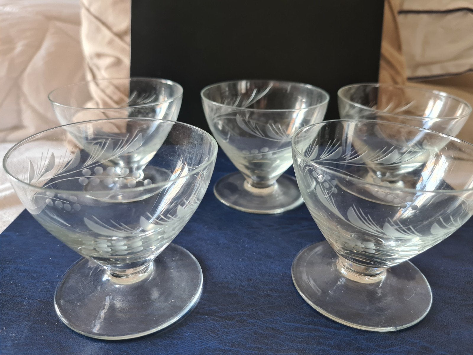 Set van 5 Vintage Belgische Art Deco Champagne / Cocktail, Antiek en Kunst, Ophalen