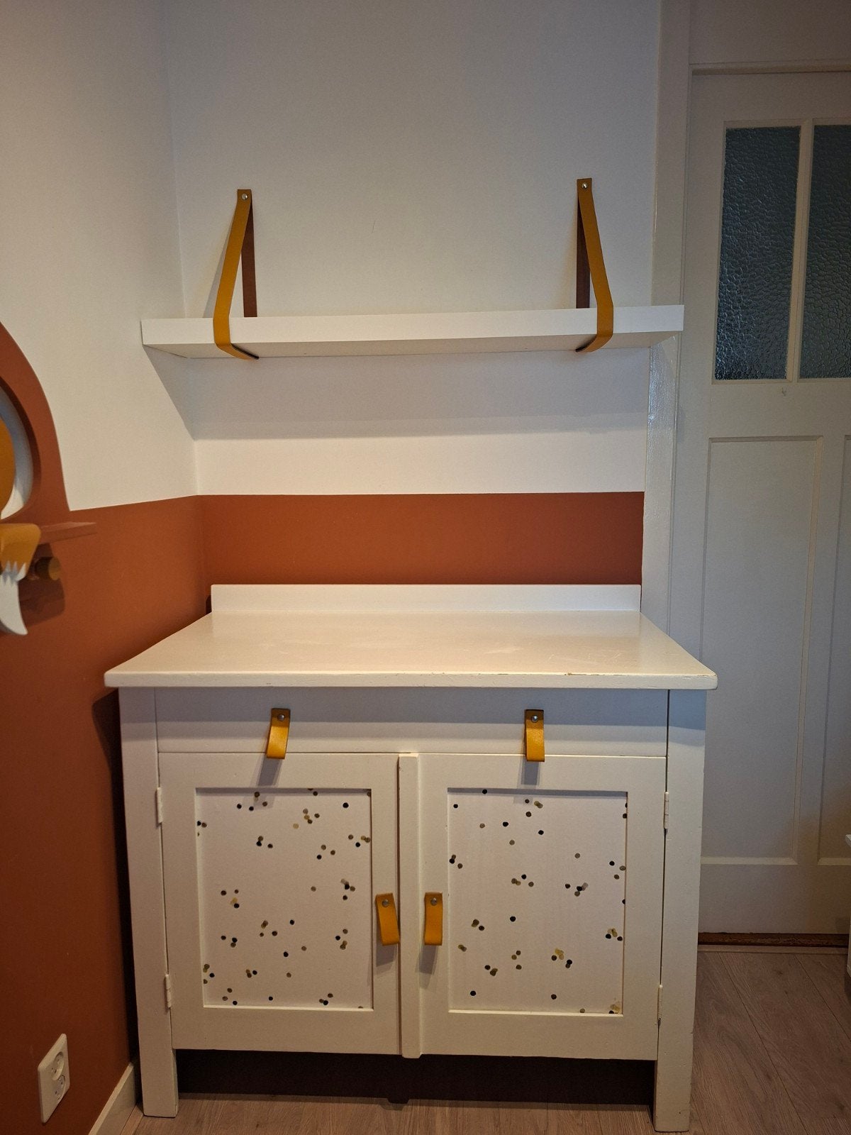 Commode met lade en kastjes, inclusief wandplank, Ophalen, Gebruikt