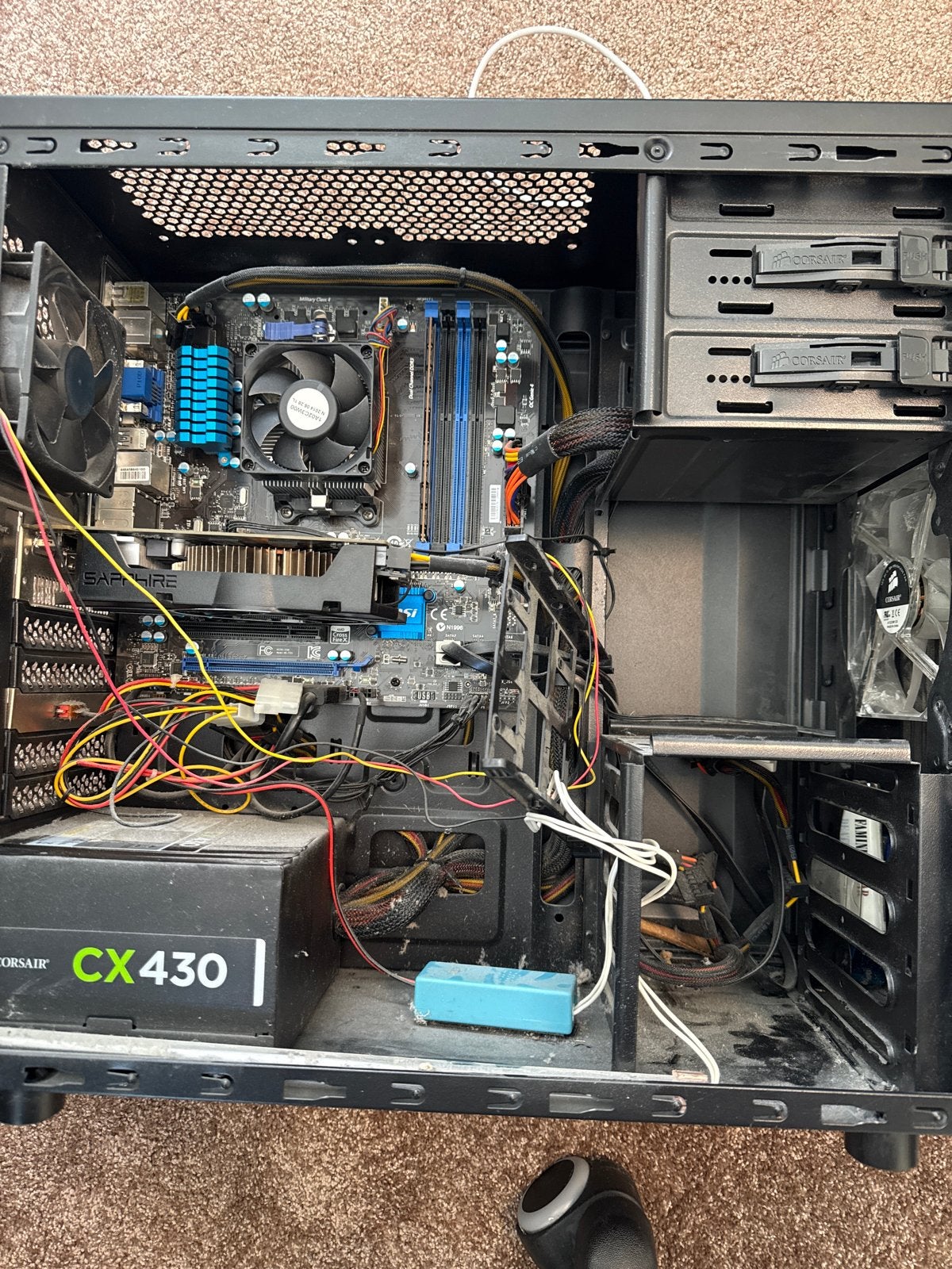 Corsair Gaming PC (zonder HDD) met Sapphire FX370, Computers en Software, Gebruikt, Minder dan 4 GB, Ophalen of Verzenden, Gaming