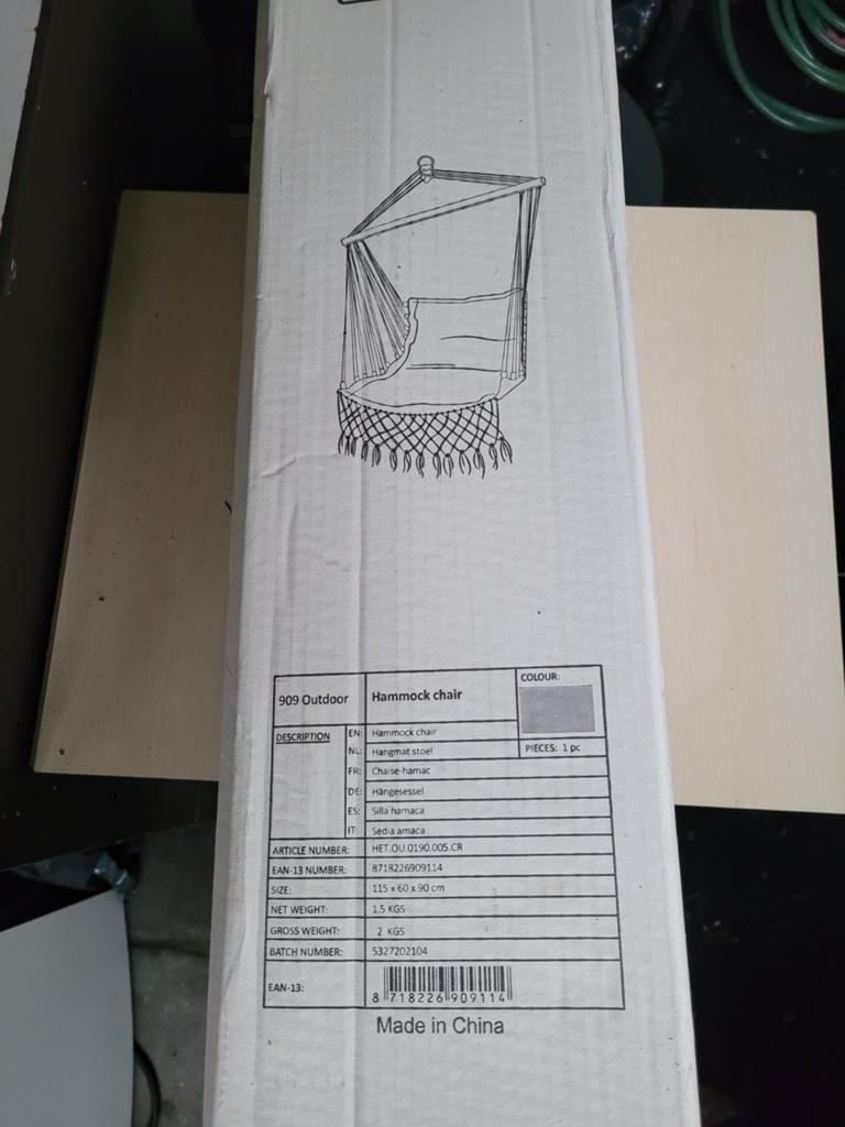 Leuke hangstoel voor de kinderkamer, Ophalen, Nieuw, Grijs, Textiel
