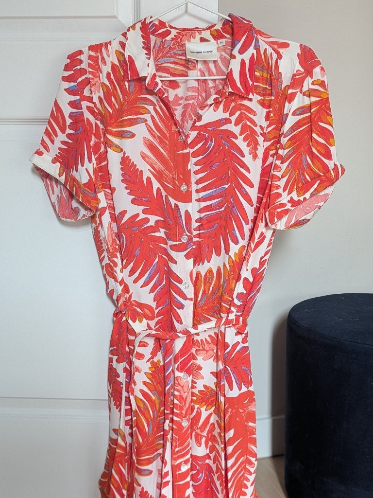 Fabienne Chapot jurk met tropische print, Ophalen of Verzenden, Zo goed als nieuw, Maat 36 (S), Rood