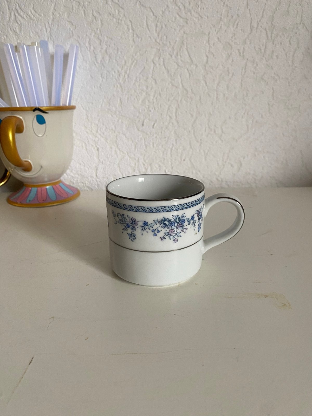 Laklain Angel porseleinen kopje met bloemmotief, Ophalen of Verzenden