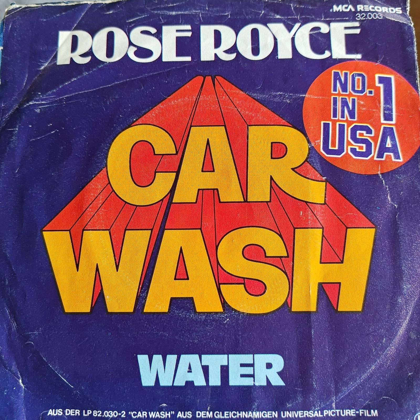 Rose Royce - Car Wash / Water (Single), Gebruikt, Fotohoes, 7 inch, Single