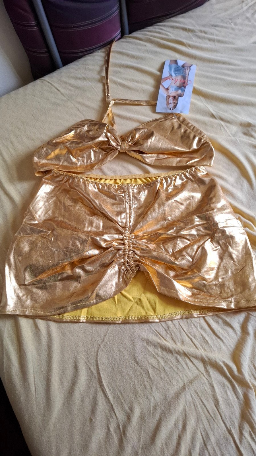 Gouden Badmode Set - Perfect voor Strand of Uitgaan, Overige typen, Sexkiss, Ophalen of Verzenden, Zo goed als nieuw