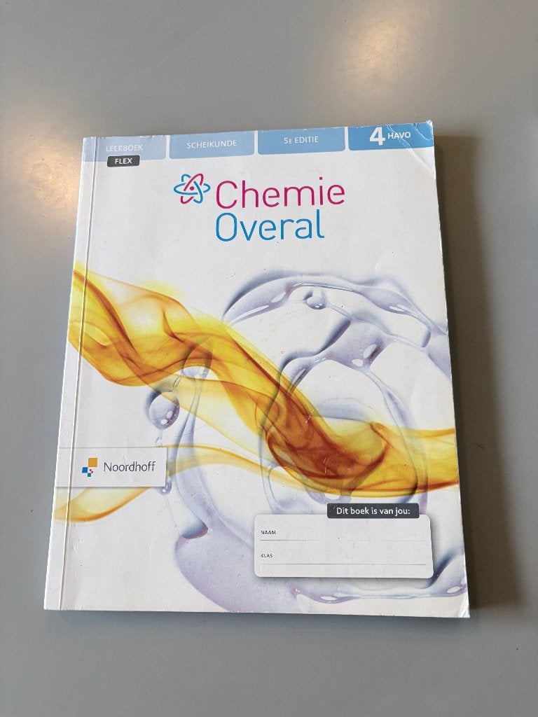 Leerboek Chemie Overal Scheikunde havo 4 editie 5, Scheikunde, HAVO, Ophalen of Verzenden, Zo goed als nieuw