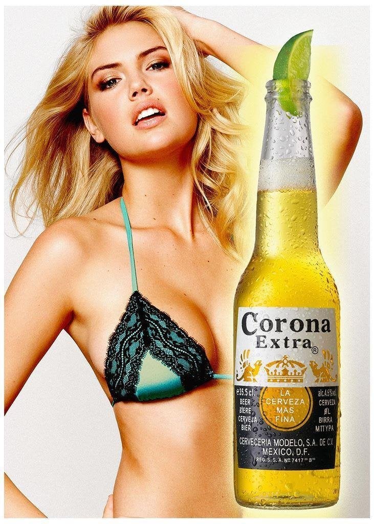 CORONA BIER Grote sexy mancave bar cafe Poster, Verzenden, Nieuw, Reclamebord, Plaat of Schild, Overige merken