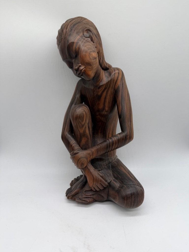 Balinese schone Artdeco stijl /gesigneerd I Nyoman Warda, Houtsnijwerk, Art deco, Ophalen of Verzenden, Hout