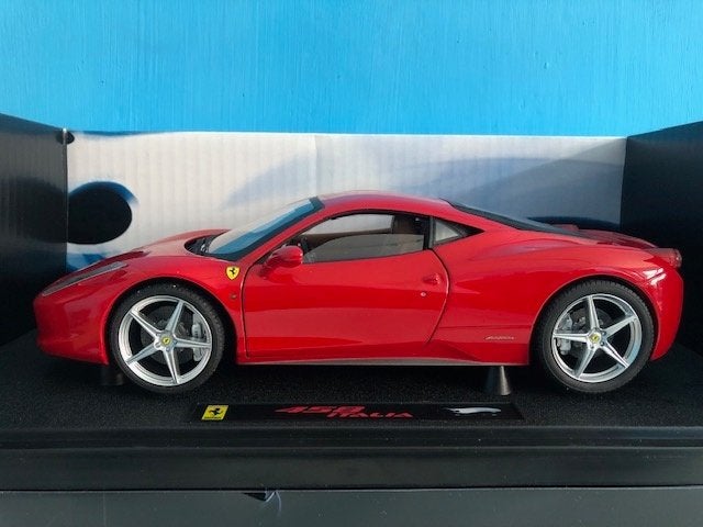 FERRARI 458 ITALIA 1:18 HOT WHEELS ELITE, Hobby en Vrije tijd, Ophalen of Verzenden, Zo goed als nieuw, Auto, Hot Wheels