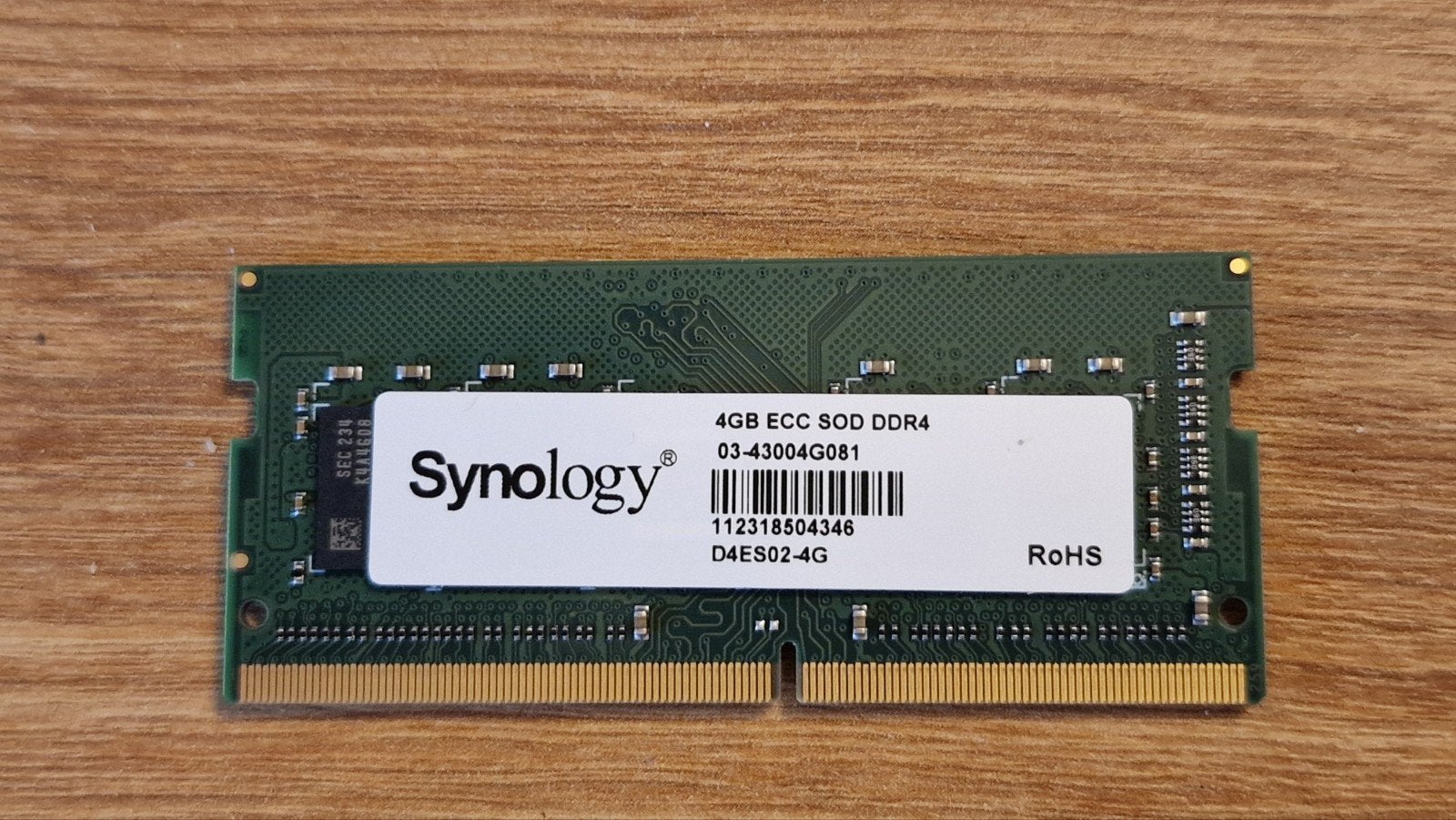 Origineel Synology 4GB DDR4 ECC SODIMM Geheugen, Ophalen of Verzenden, Gebruikt, DDR4, 4 GB