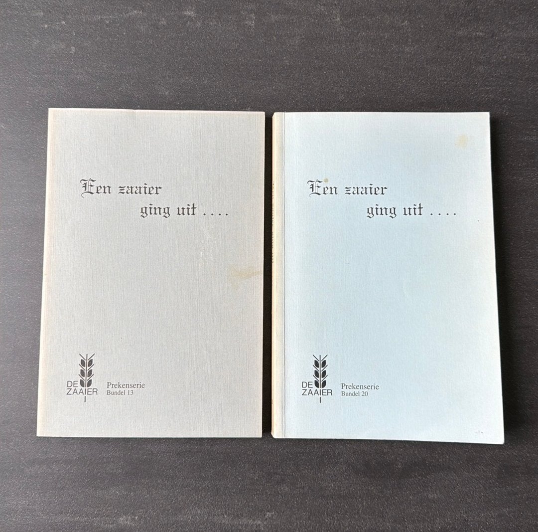 2 delen De Zaaier prekenserie - Een Zaaier ging uit - 13+20, Boeken, Ophalen of Verzenden, Gelezen, Diverse auteurs, Christendom | Protestants