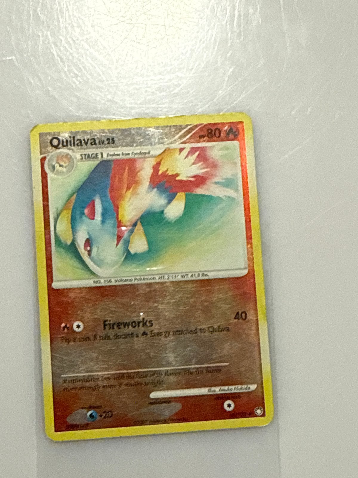 Quilava Pokémon kaart - Stage 1 - Gebruikt, Ophalen of Verzenden, Gebruikt, Losse kaart