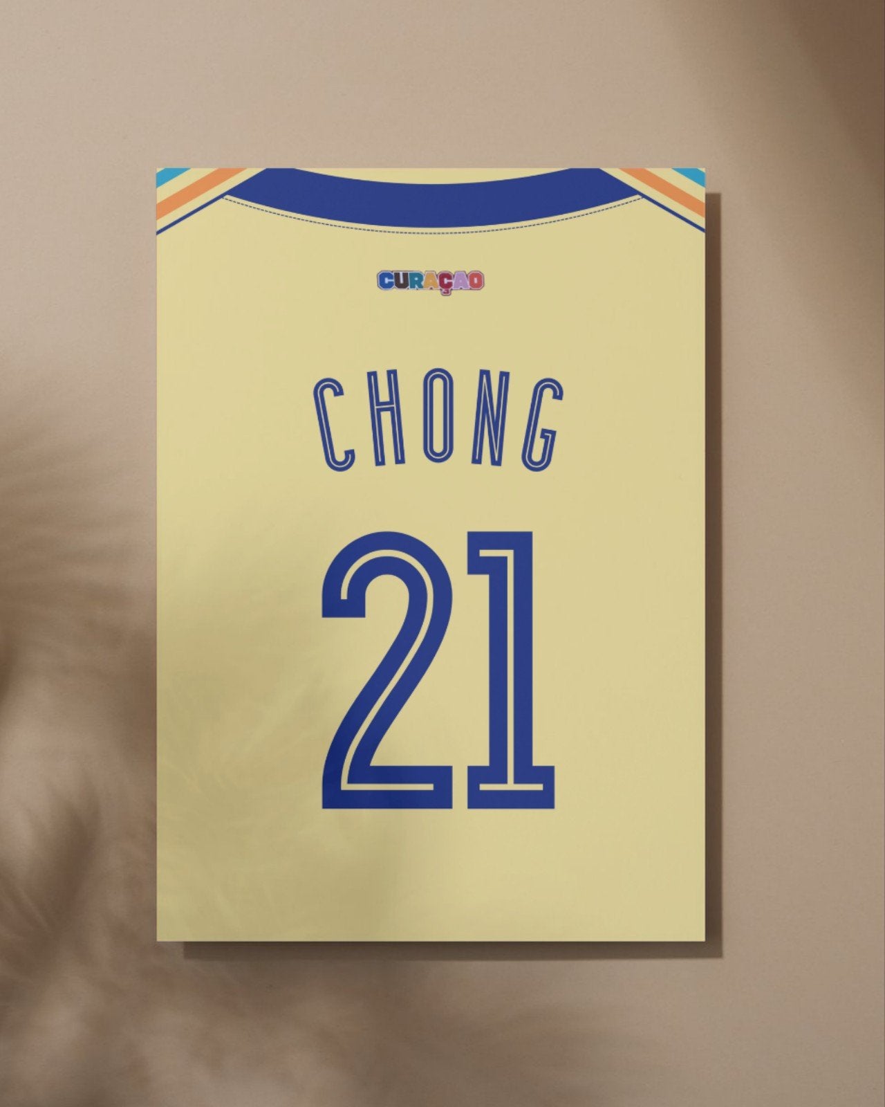 Curaçao WK Uitshirt Poster - A2/A3 Formaat, Huis en Inrichting, Minder dan 50 cm, Verzenden, Nieuw, Foto of Poster