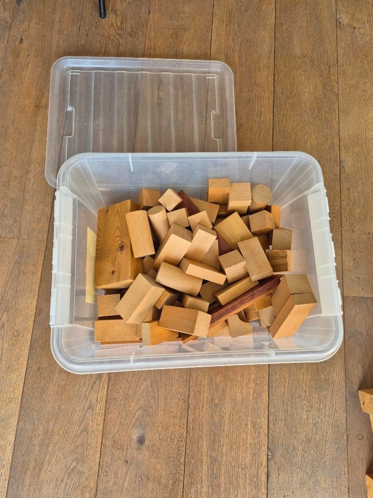 Houten blokken, Kinderen en Baby's, Speelgoed | Houten speelgoed, Ophalen, Zo goed als nieuw, Overige typen