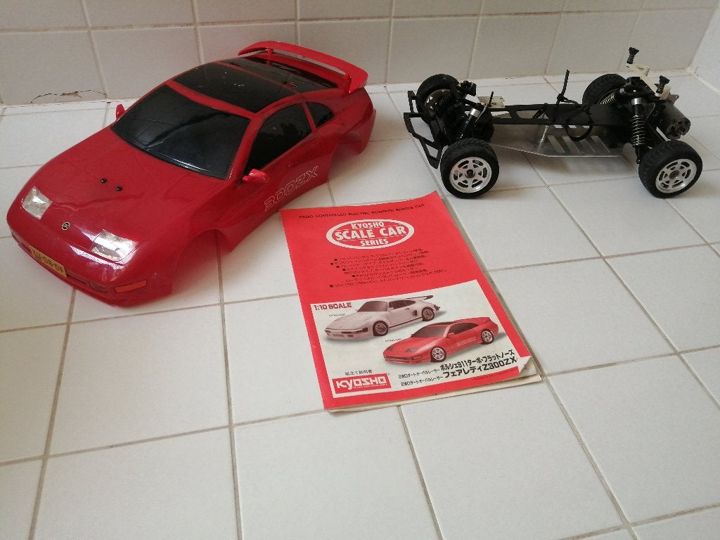vintage kyosho nissan 300zx 1/10 RC, Hobby en Vrije tijd, Elektro, Gebruikt, Ophalen of Verzenden, Schaal 1:10