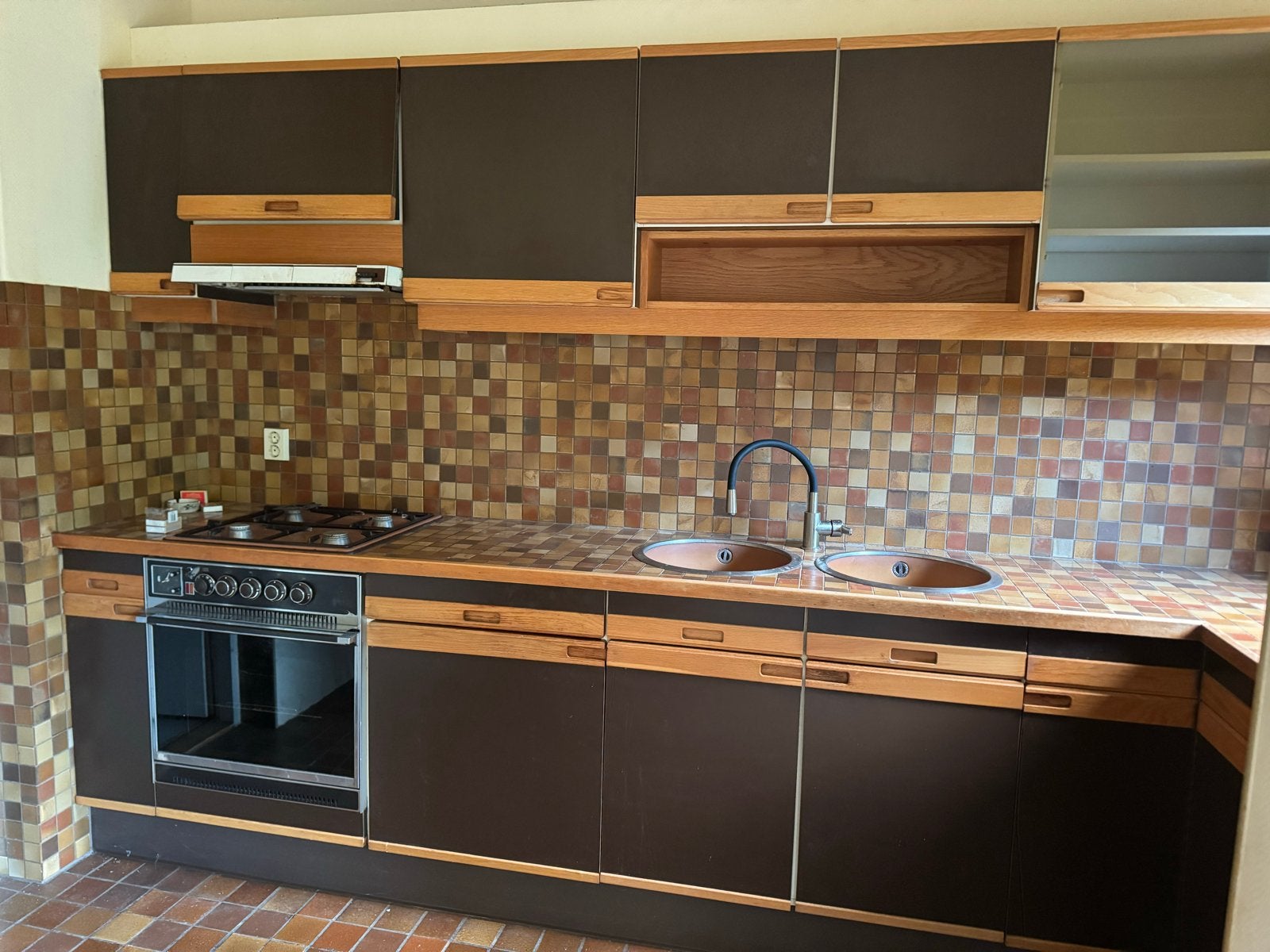 Vintage keuken, zelf eruit halen., Ophalen, Gebruikt, Overige materialen, Bruin
