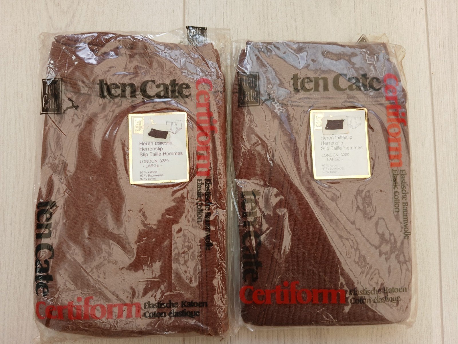 Ten Cate Heren Slips - Nieuw, Maat L, Bruin (2 stuks), Ophalen of Verzenden, Bruin, Ten Cate, Slip